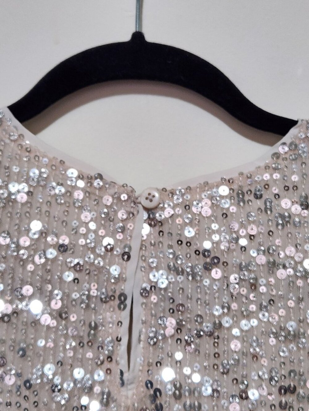 Cat & Jack Champgne Sequin Tiered Dress Glitz Extra Twirl-Worthy Pop Party-Ready - Picture 7 of 12